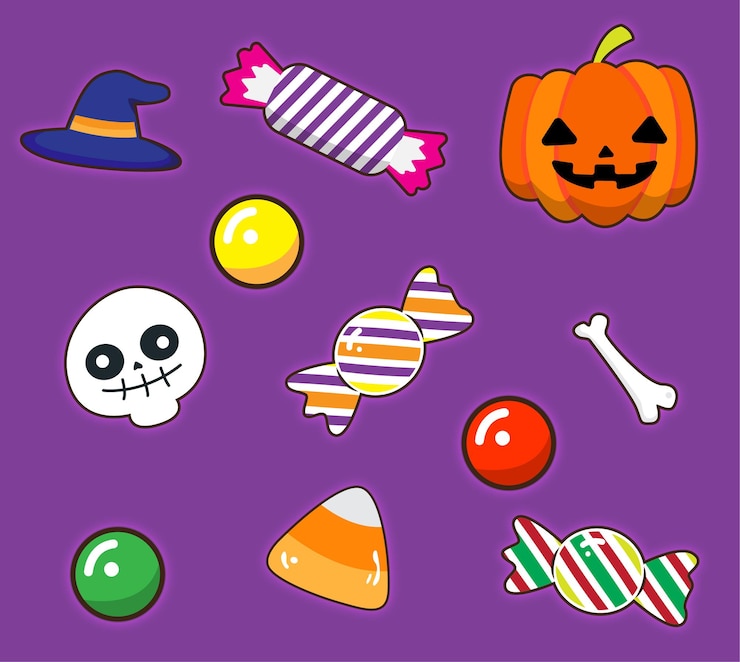 Elementos de Halloween de vector libre