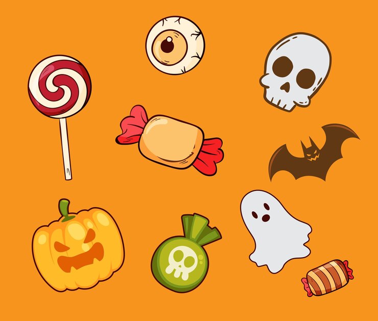Elementos de Halloween de vector libre