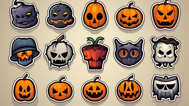 Vector los elementos de halloween