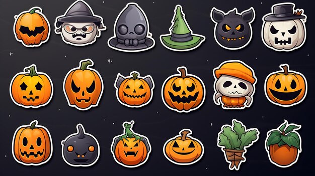 Vector los elementos de halloween