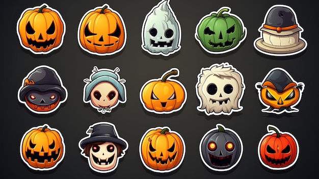 Vector los elementos de halloween