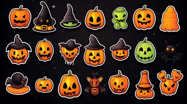 Vector los elementos de halloween