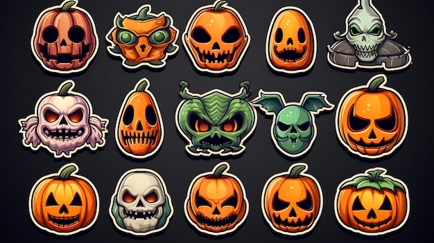 Vector los elementos de halloween