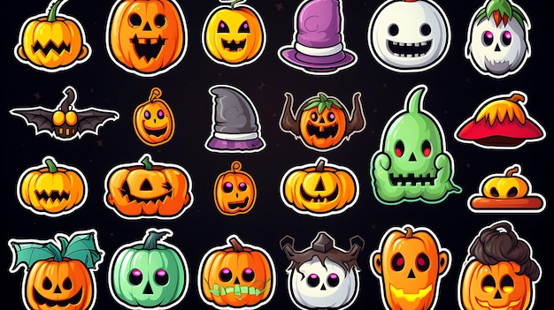 Vector los elementos de halloween