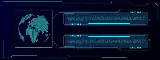 Elementos de Hud, elementos futuristas Interfaz de monitor de pantalla de usuario Ilustración vectorial