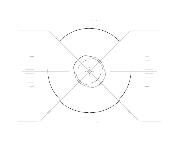 Elementos de HudgráficoIlustración vectorialElementos de visualización frontal para la web