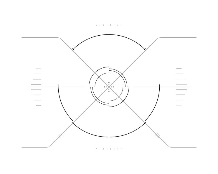 Vector elementos de hudgráficoilustración vectorialelementos de visualización frontal para la web