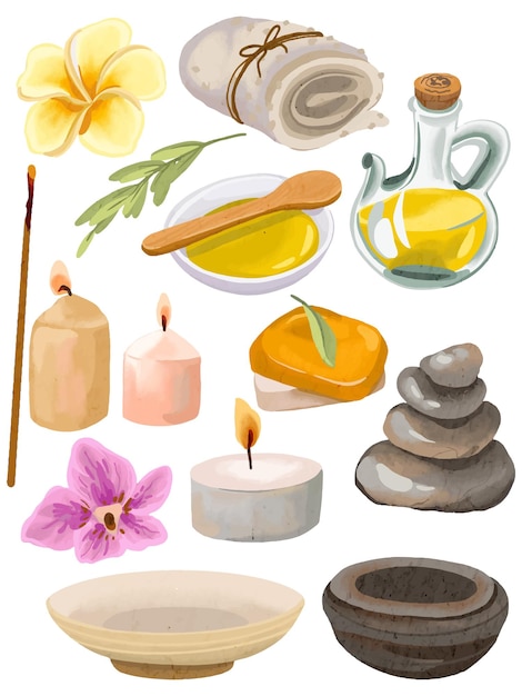 elementos de ilustración de elementos de spa