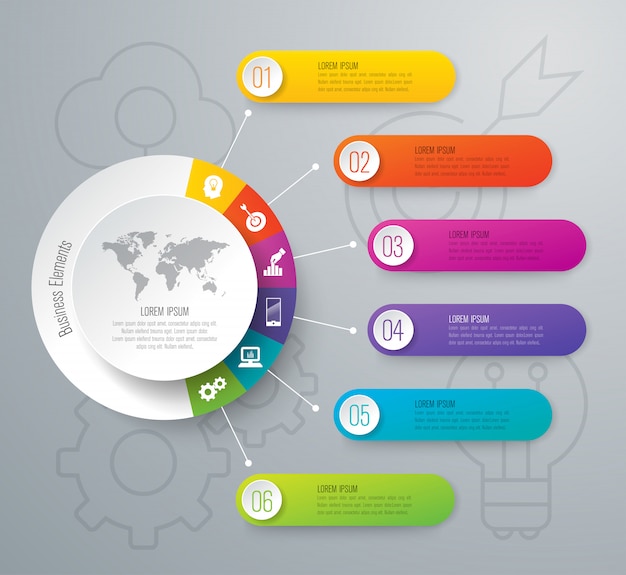 Elementos de infografía de la línea de tiempo para la presentación.