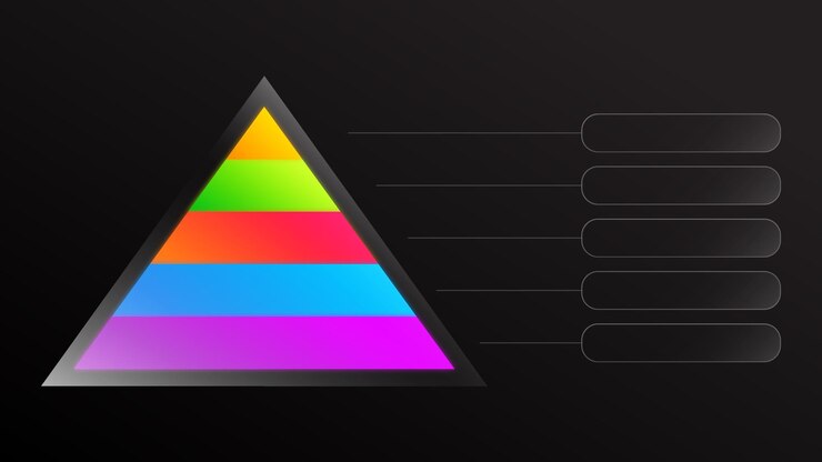 Vector elementos de infografía de triángulo degradado