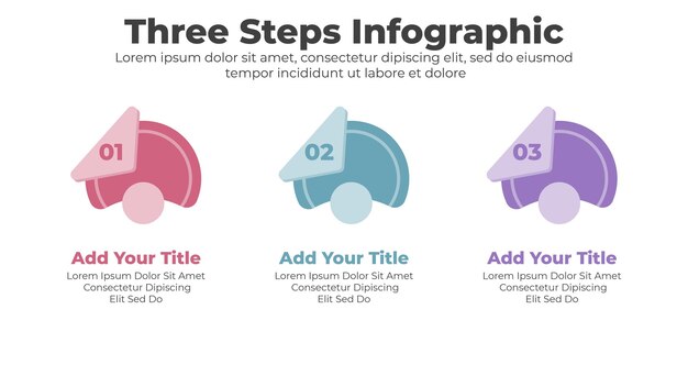 Elementos infográficos creativos vectoriales con 3 pasos