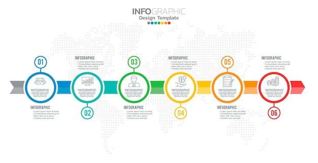 Elementos infográficos para diagrama de contenido diagrama de flujo pasos partes diagrama de flujo de trabajo de línea de tiempo