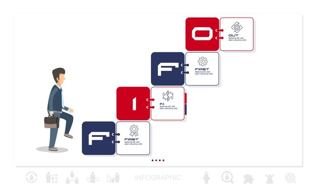 Elementos infográficos fifo y elementos infográficos stock ilustración infografía, diagrama de flujo