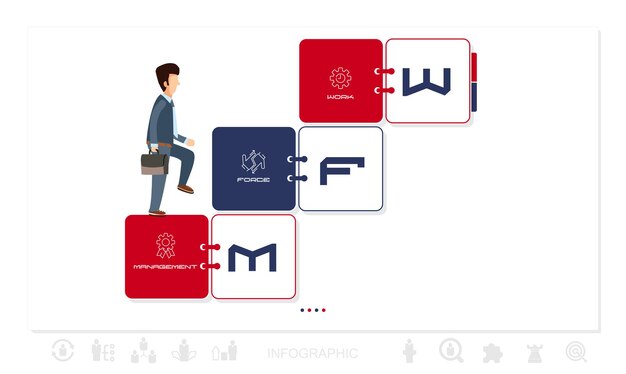 Elementos infográficos de mfw y elementos infográficos ilustración stock infografía, diagrama de flujo