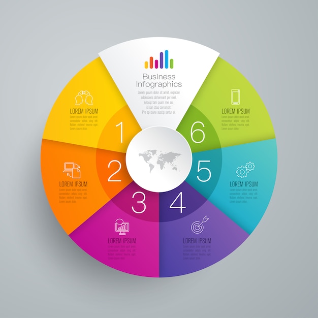 Elementos infográficos de negocios.