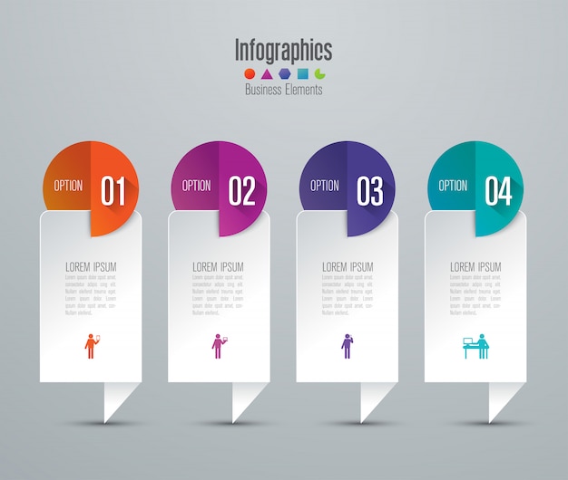 Elementos infográficos de negocios.