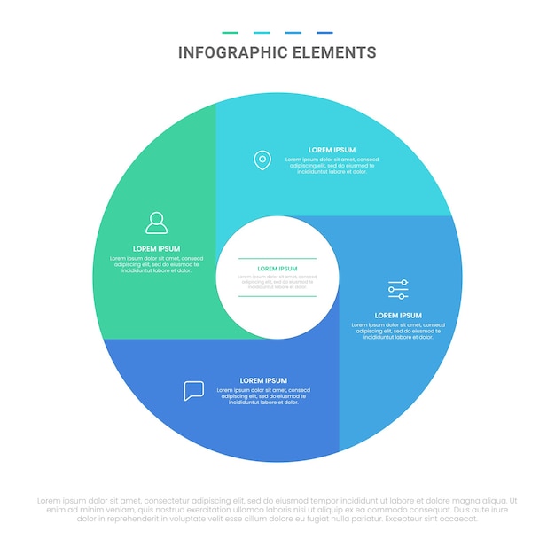 Elementos infográficos de opciones de formas modernas vectoriales para negocios con diseño de plantillas de iconos