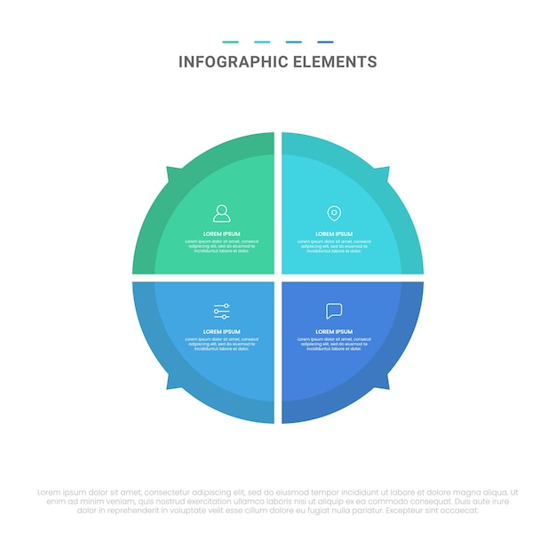 Elementos infográficos de opciones de formas modernas vectoriales para negocios con diseño de plantillas de iconos