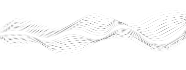 Elementos de línea de puntos de onda abstractos Onda vectorial con líneas de mezcla Línea ondulada curva banda suave Equalizador de pista de frecuencia digital