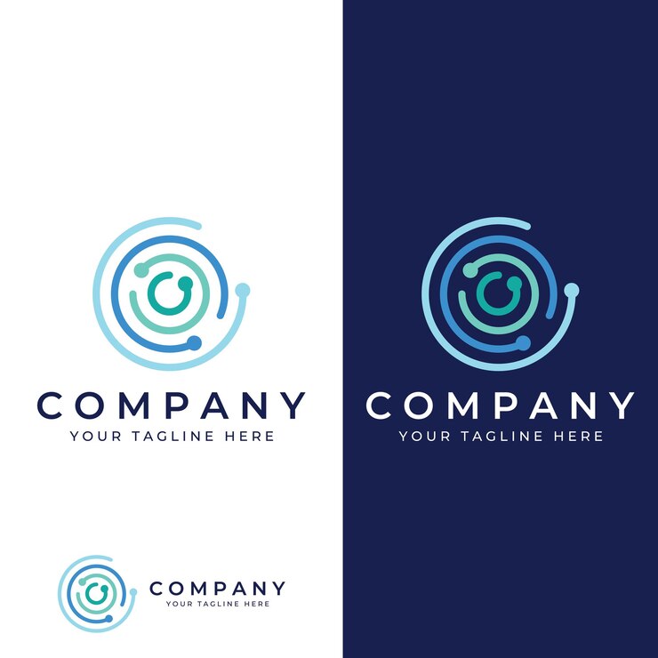 Vector elementos de logotipo de círculo abstracto líneas circulares círculos minimalistas círculos de ideas creativas y círculos coloridos modernos logotipos para empresas y otros negocios con diseños simples y modernos