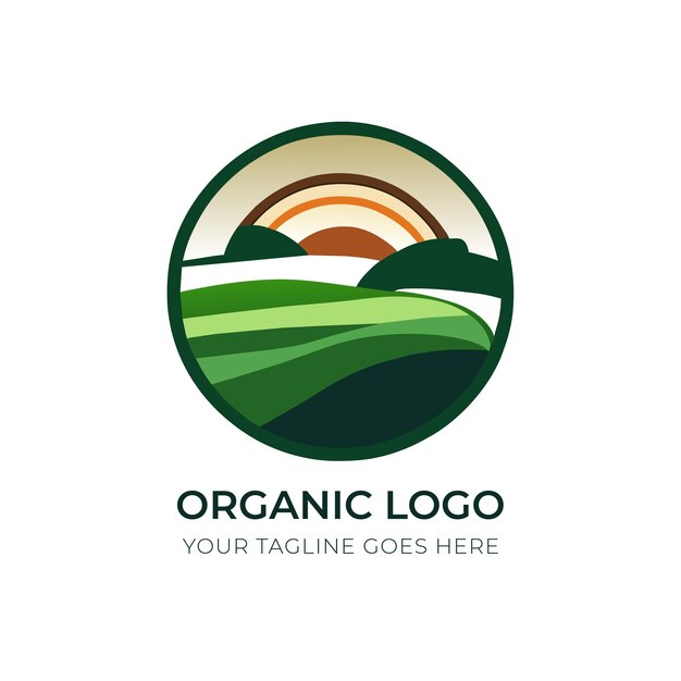 Elementos de logotipo de vector de plantilla de diseño de logotipo natural para empresa ecológica