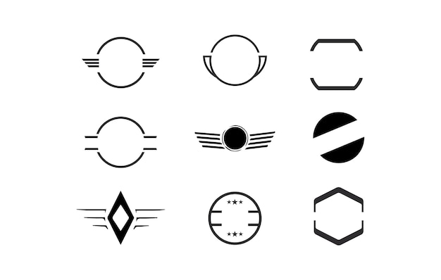 Elementos para logotipos de insignias