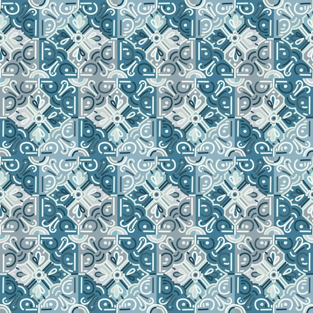 Elementos de mosaico decorativo de patrones sin fisuras Fondo de pantalla ornamental geométrico abstracto