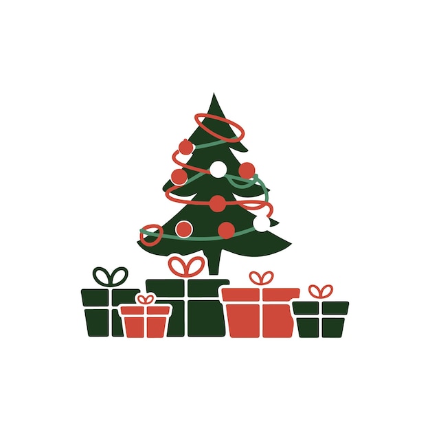elementos de navidad conjuntos diseño vectorial