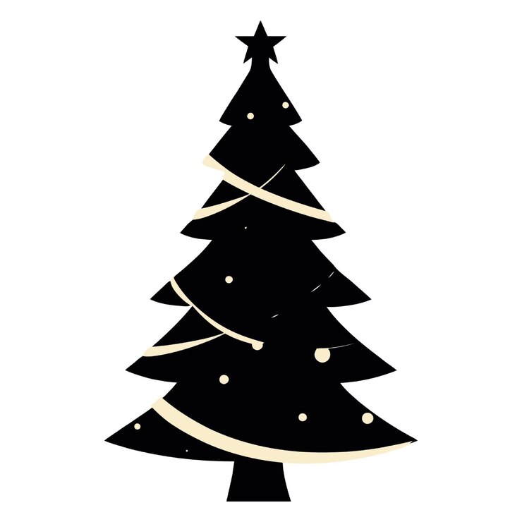 Elementos de Navidad e Invierno Colección Vector Silueta