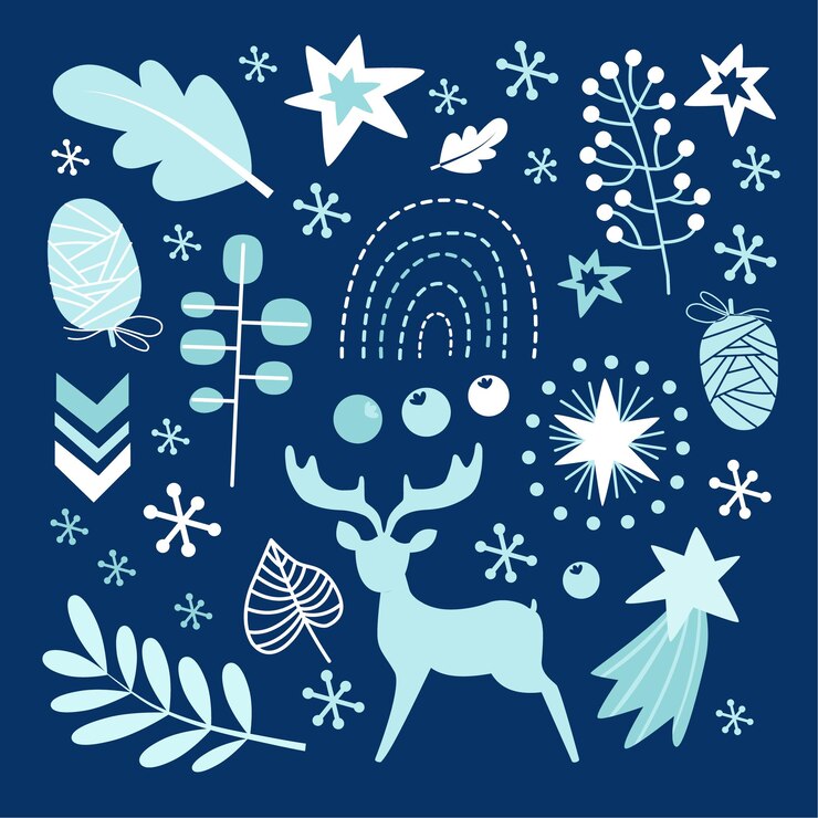 elementos navideños para el diseño