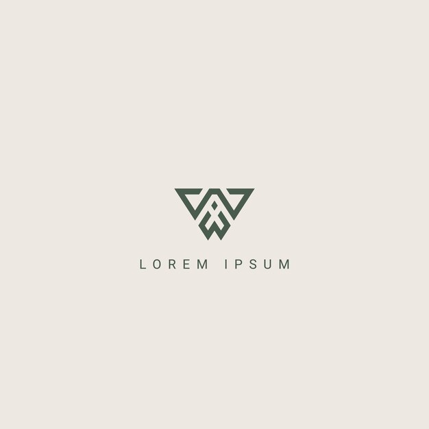 Elementos de plantilla de diseño de icona del logotipo de la letra única moderna WWW