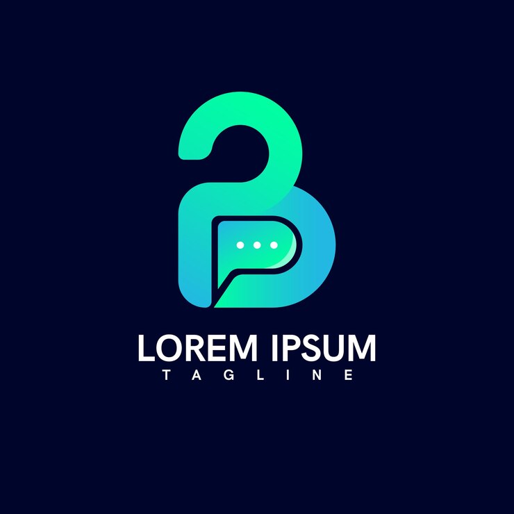Elementos de plantilla de diseño de icono de aplicación de chat de logotipo de letra B abstracto