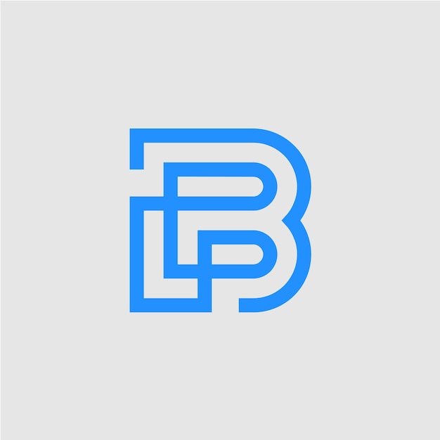 Elementos de la plantilla de diseño del icono de la letra B