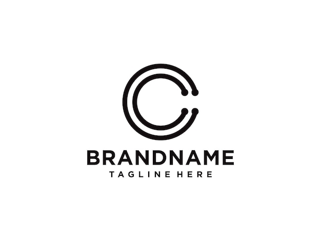 elementos de plantilla de diseño de icono de letra C logo