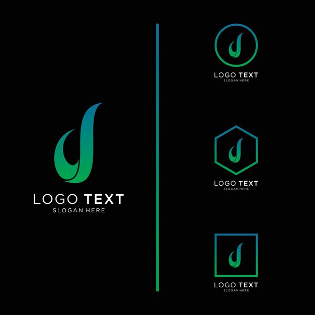 elementos de plantilla de diseño de icono de letra D logo