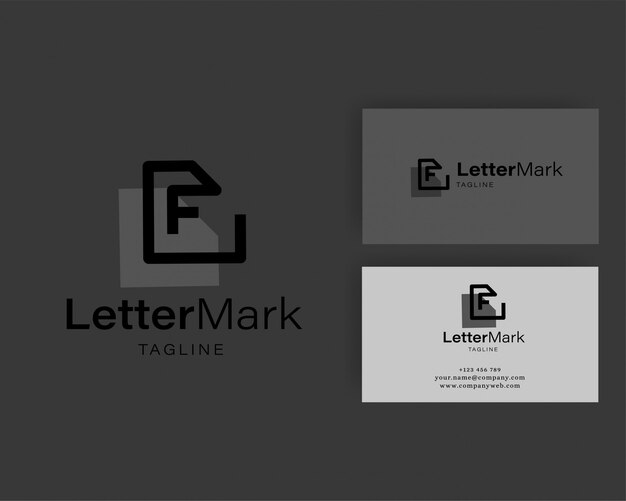 elementos de plantilla de diseño de icono de letra F logo