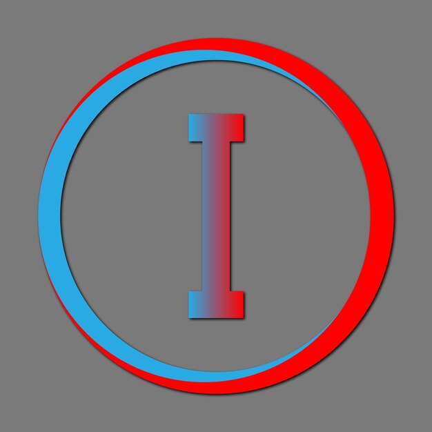 elementos de plantilla de diseño de icono de letra I logo