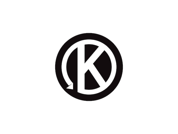 Elementos de plantilla de diseño de icono de letra K logo