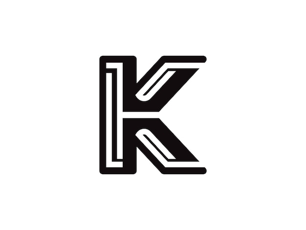Elementos de plantilla de diseño de icono de letra K logo