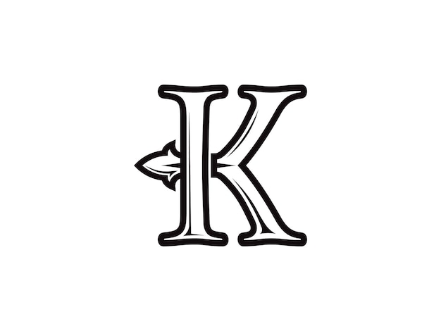 Elementos de plantilla de diseño de icono de letra K logo