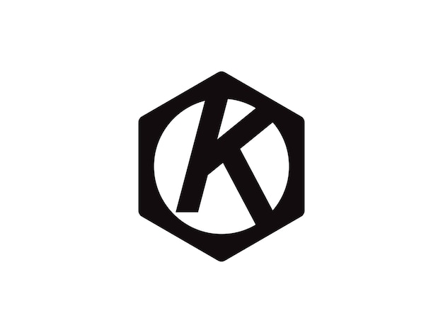 Elementos de plantilla de diseño de icono de letra K logo