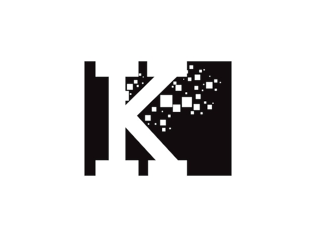 Elementos de plantilla de diseño de icono de letra K logo