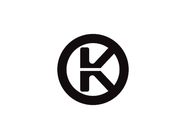 Elementos de plantilla de diseño de icono de letra K logo