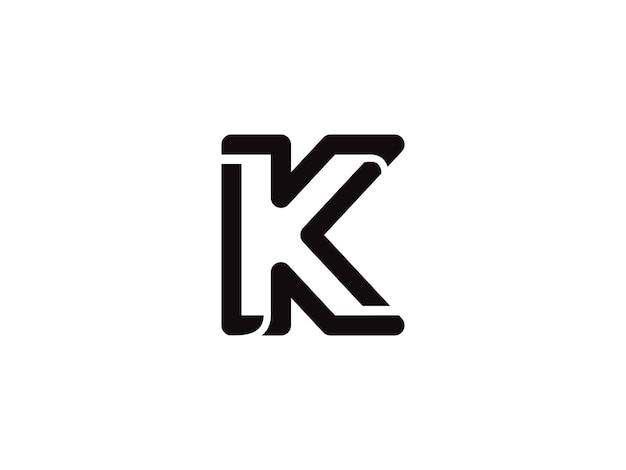 Elementos de plantilla de diseño de icono de letra K logo