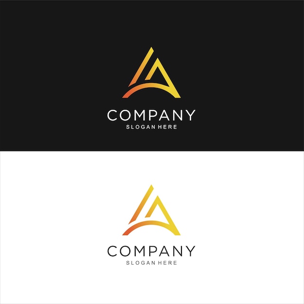 Elementos de plantilla de diseño de icono de letra A logo