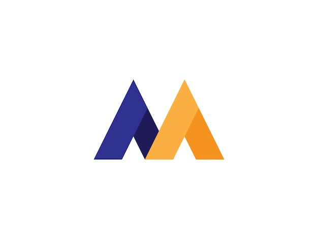 Elementos de plantilla de diseño de icono de letra M logo