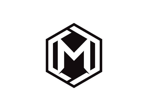 Elementos de plantilla de diseño de icono de letra M logo