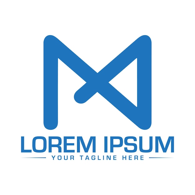 Elementos de plantilla de diseño de icono de letra M logo