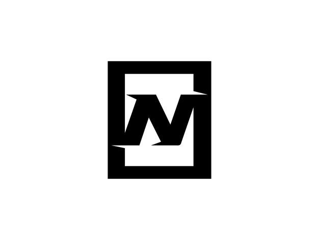 Elementos de plantilla de diseño de icono de letra N logo