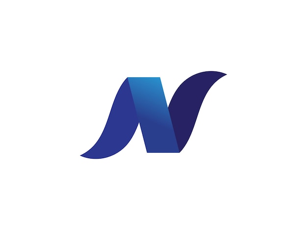 Elementos de plantilla de diseño de icono de letra N logo